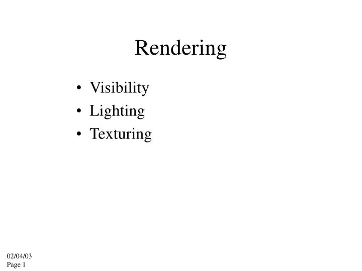 rendering