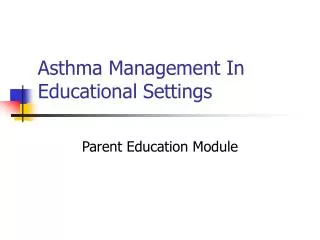 asthma management in educational settings