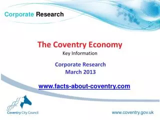 The Coventry Economy Key Information