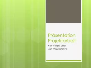 pr sentation projektarbeit