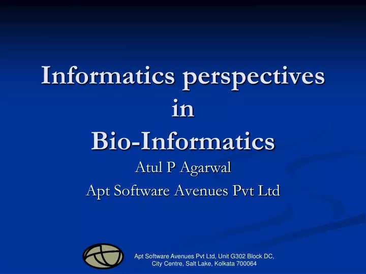 informatics perspectives in bio informatics