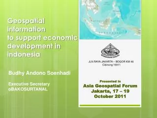 Geospatial information to support economic development in indonesia
