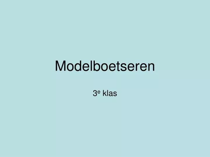 modelboetseren