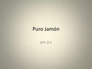 puro jam n
