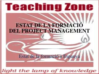 estat de la formaci del project management