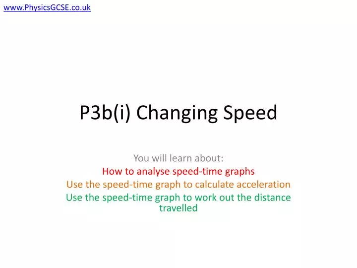 p3b i changing speed