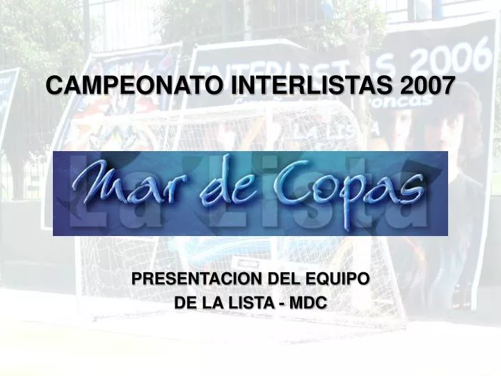 campeonato interlistas 2007