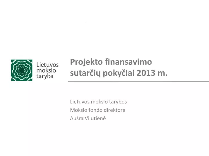 projekto finansavimo sutar i poky iai 2013 m