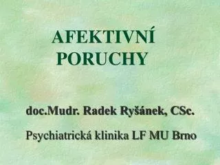 afektivn poruchy