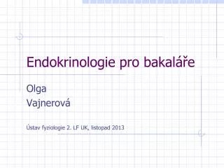 endokrinologie pro bakal e