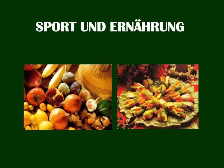 sport und ern hrung