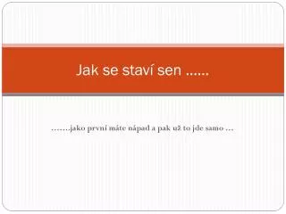 jak se stav sen