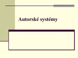 autorsk syst my