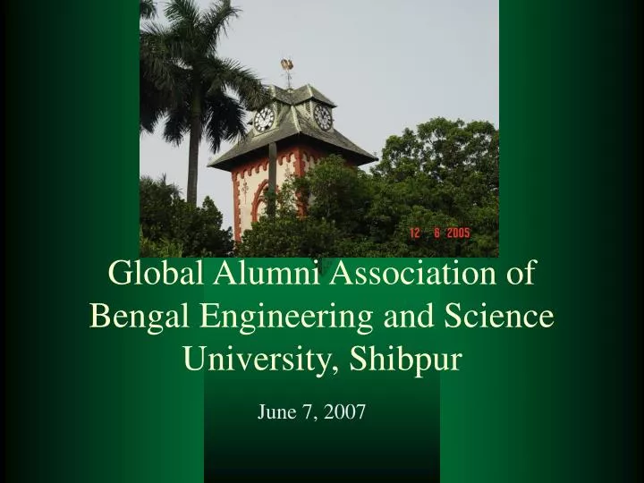 global alumni association of bengal engineering and science university shibpur