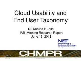 Cloud Usability and End User Taxonomy