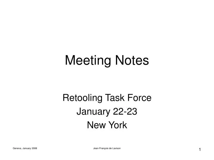 meeting notes