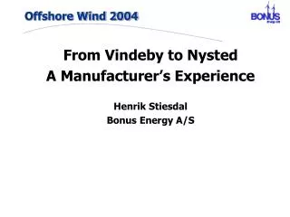 Offshore Wind 2004