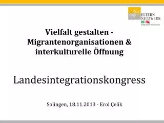 vielfalt gestalten migrantenorganisationen interkulturelle ffnung landesintegrationskongress