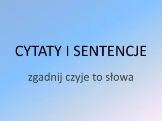 cytaty i sentencje
