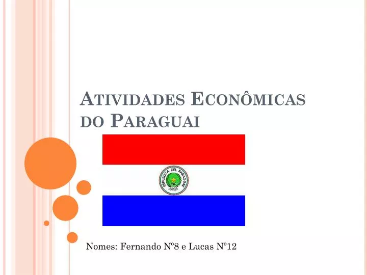 atividades econ micas do paraguai
