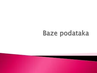baze podataka