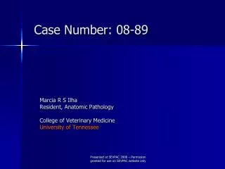 Case Number: 08-89