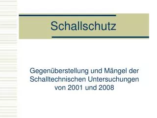 schallschutz