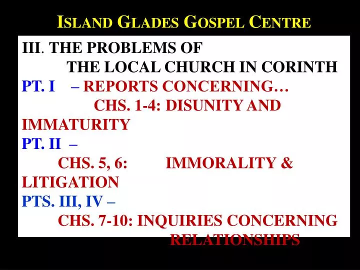 island glades gospel centre