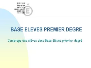 base eleves premier degre