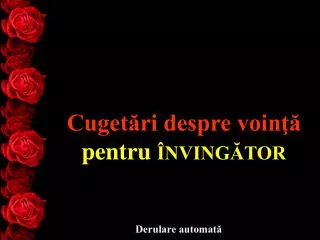 cuget ri despre voin pentru nving tor