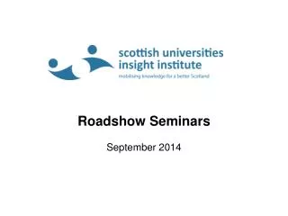 Roadshow Seminars September 2014