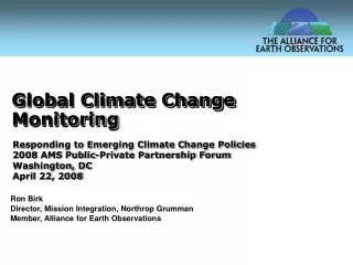 Global Climate Change Monitoring