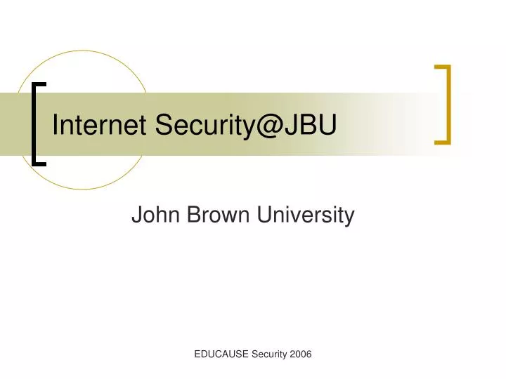 internet security@jbu