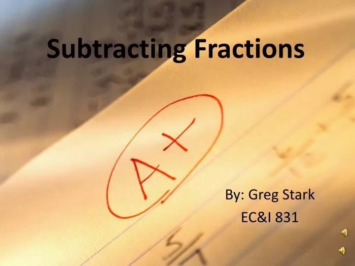 subtracting fractions