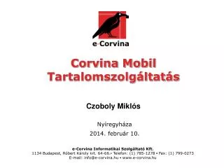 Corvina Mobil Tartalomszolgáltatás