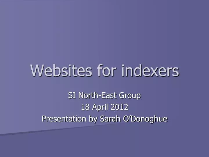 websites for indexers