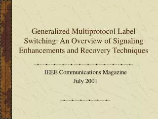 IEEE Communications Magazine July 2001