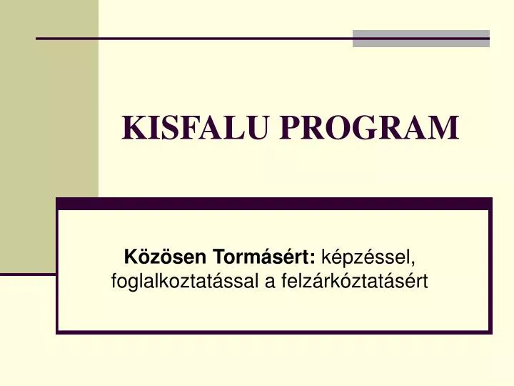 kisfalu program