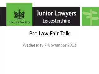 Pre Law Fair Talk