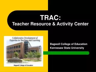 TRAC: Teacher Resource &amp; Activity Center