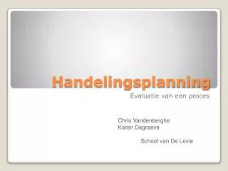 handelingsplanning