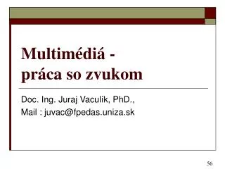 multim di pr ca so zvukom