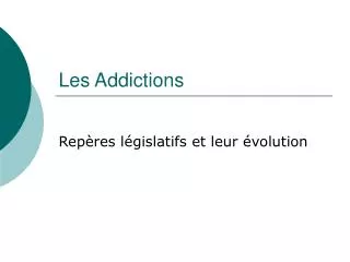 les addictions