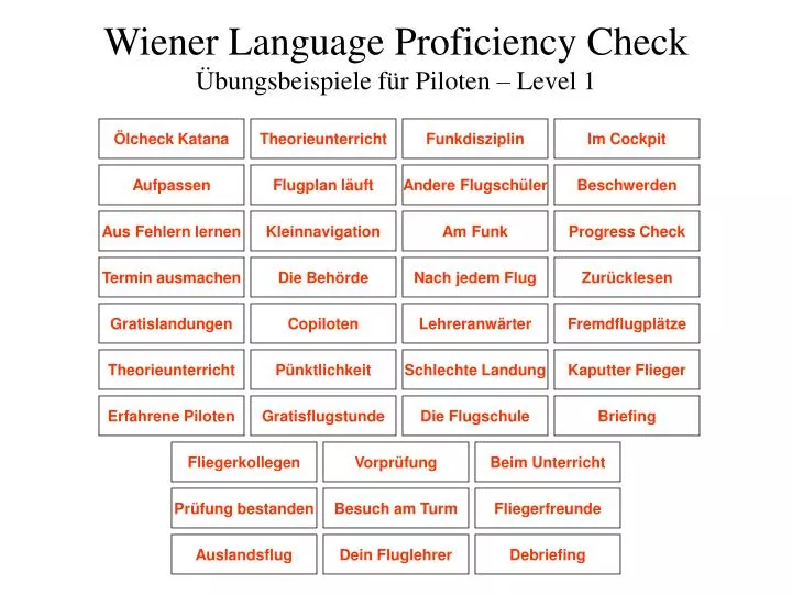 wiener language proficiency check bungsbeispiele f r piloten level 1