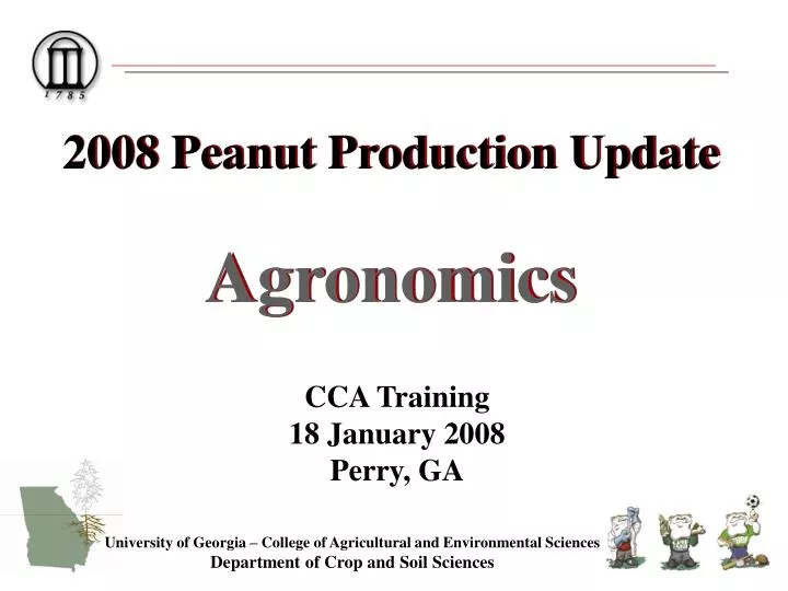 2008 peanut production update agronomics