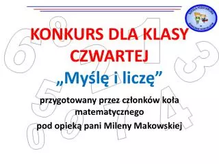 konkurs dla klasy czwartej my l i licz