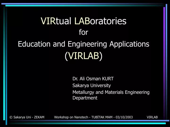 vir tual lab oratories for education and engineering applications virlab