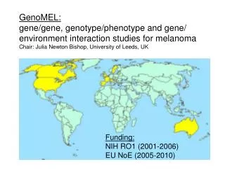 GenoMEL: gene/gene, genotype/phenotype and gene/ environment interaction studies for melanoma
