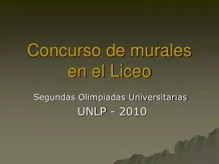 concurso de murales en el liceo