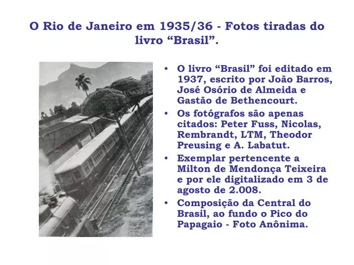 o rio de janeiro em 1935 36 fotos tiradas do livro brasil